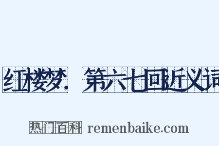 红楼梦．第六七回近义词是什么意思的图片